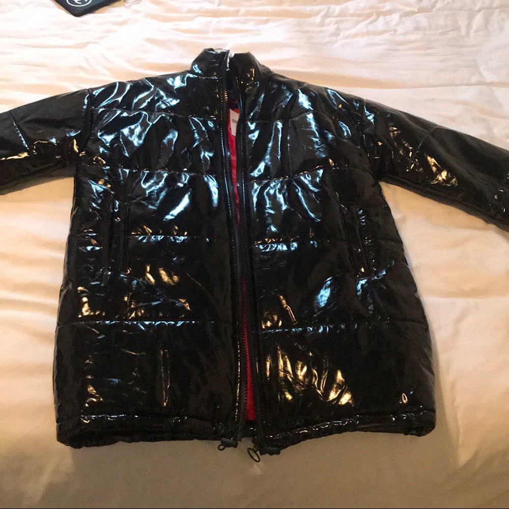 Shiny puffy coat